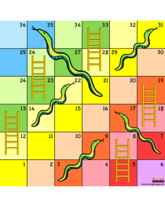 Snakes and Ladders Mat (with die)